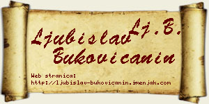 Ljubislav Bukovičanin vizit kartica